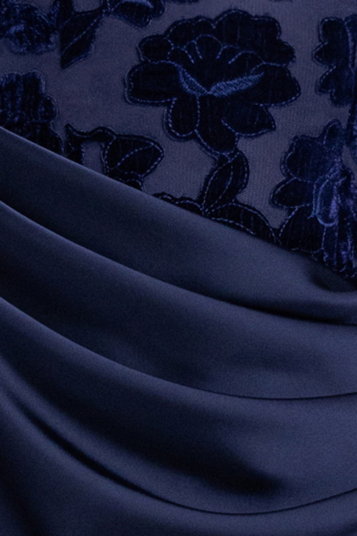 "Pippa" Velvet Embellished & Satin Skirt Dress