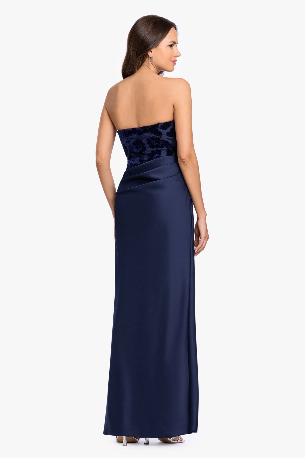 "Pippa" Velvet Embellished & Satin Skirt Dress