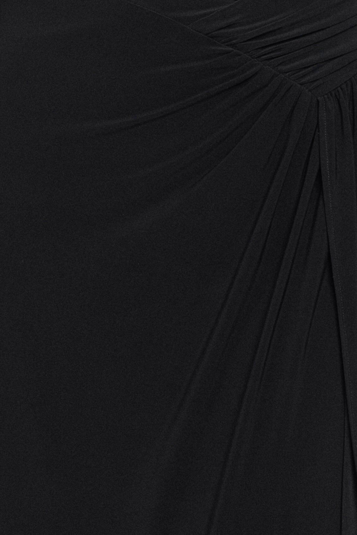 Plus "Frances" Jersey Knit Long Sleeve Beaded Cuff Dress