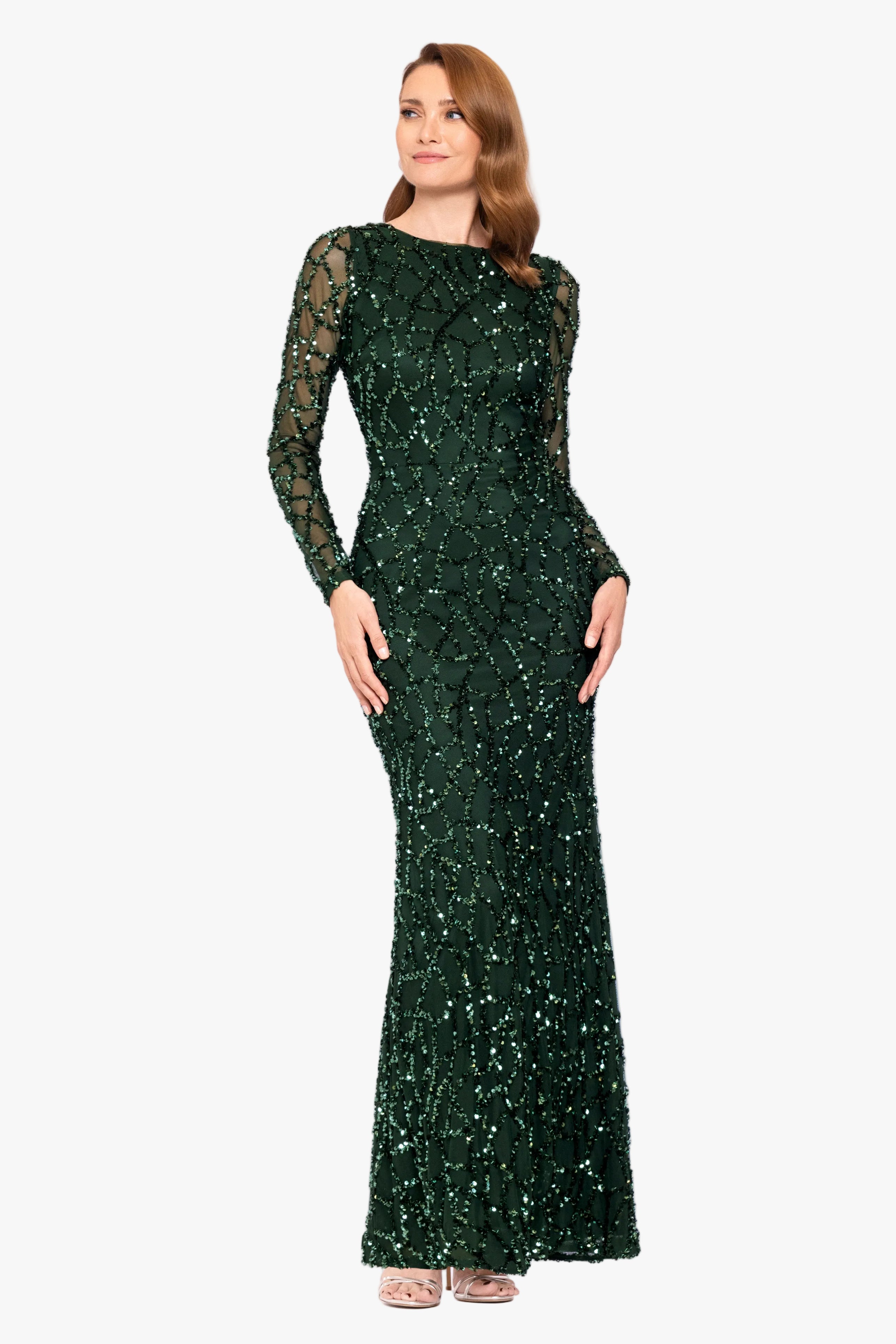 "Hudson" Sequin Long Sleeve Dress