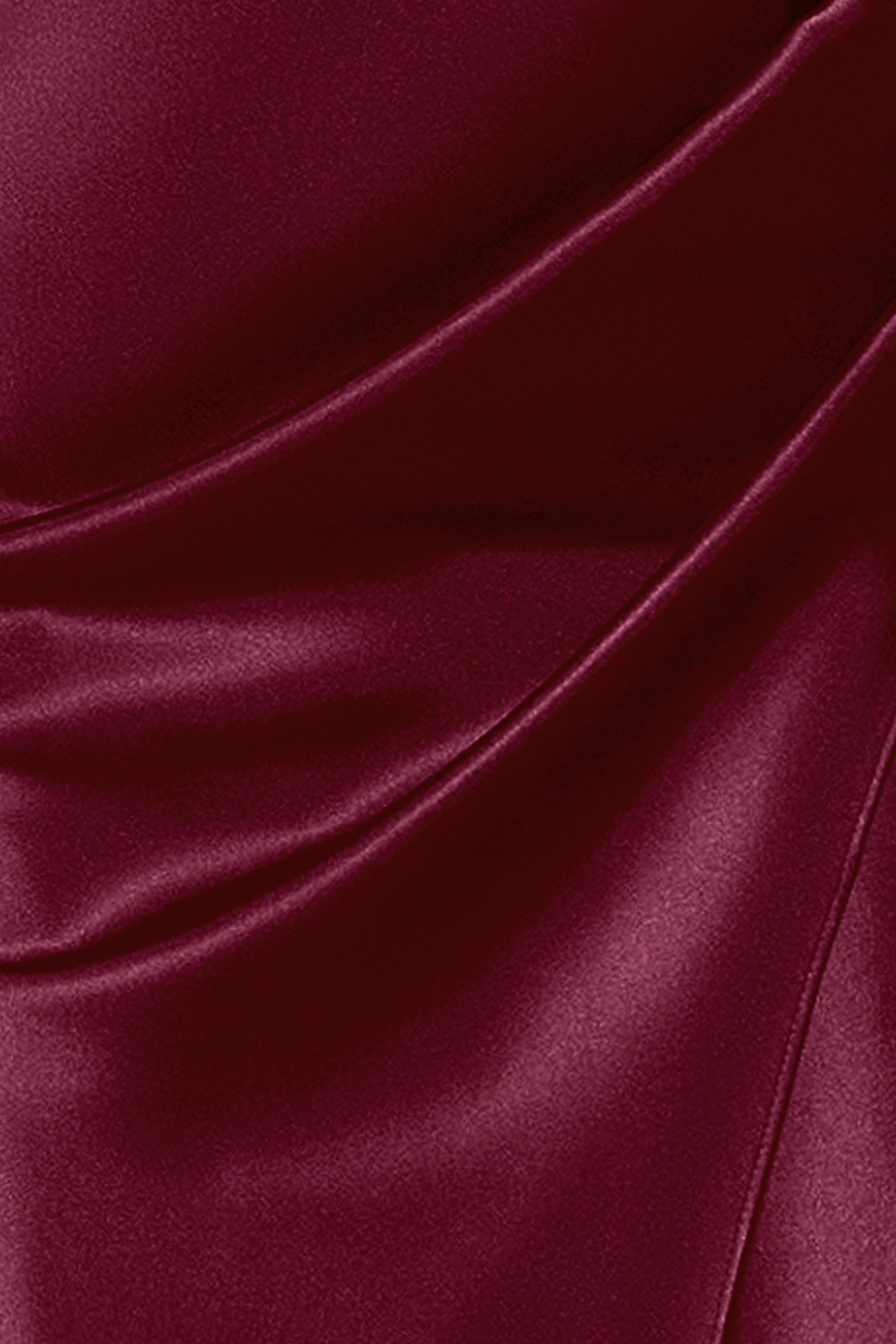 Petite "Tatum" Satin Cowl Mock Neck Dress