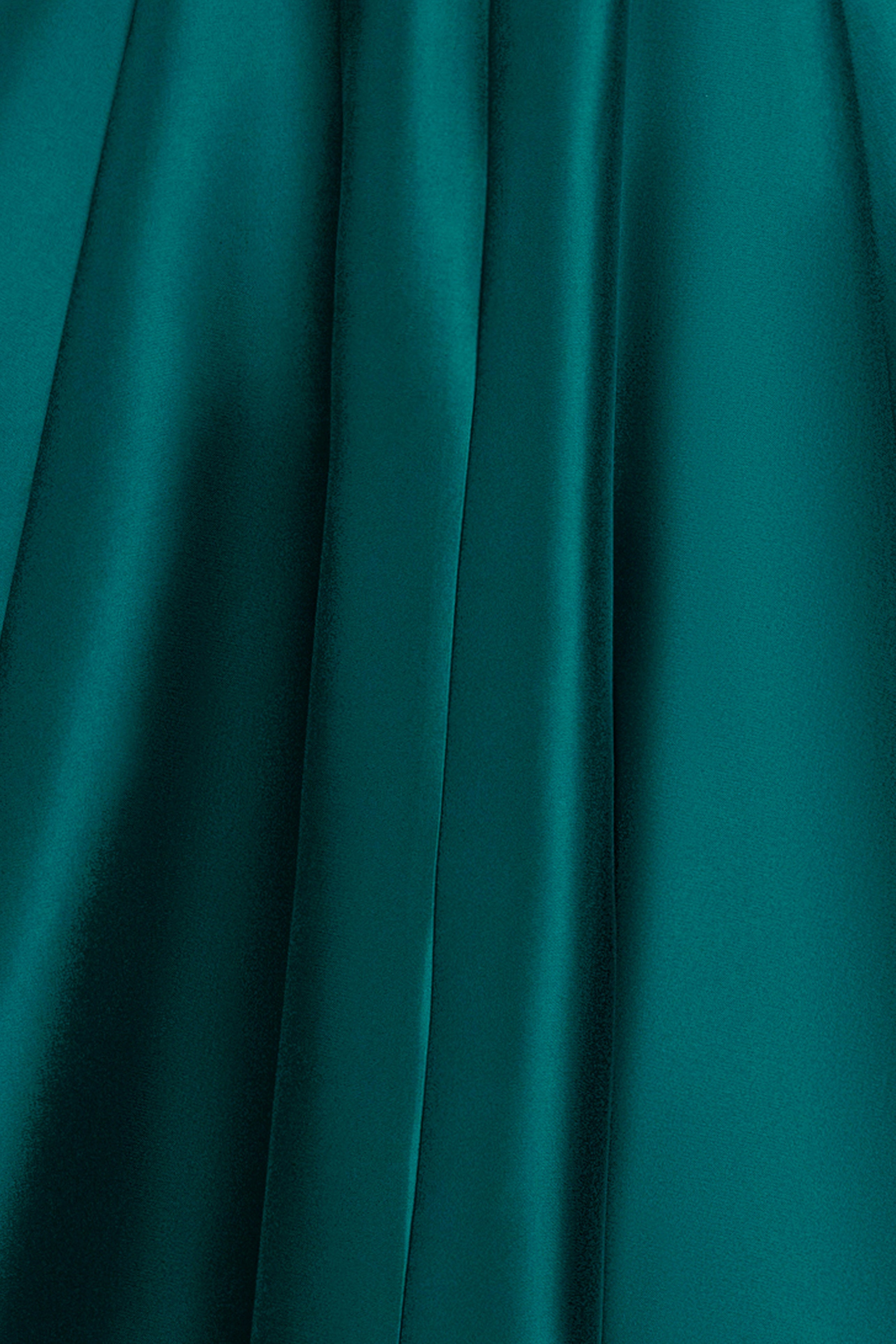 "Kali" Mikado Strapless Midi Dress
