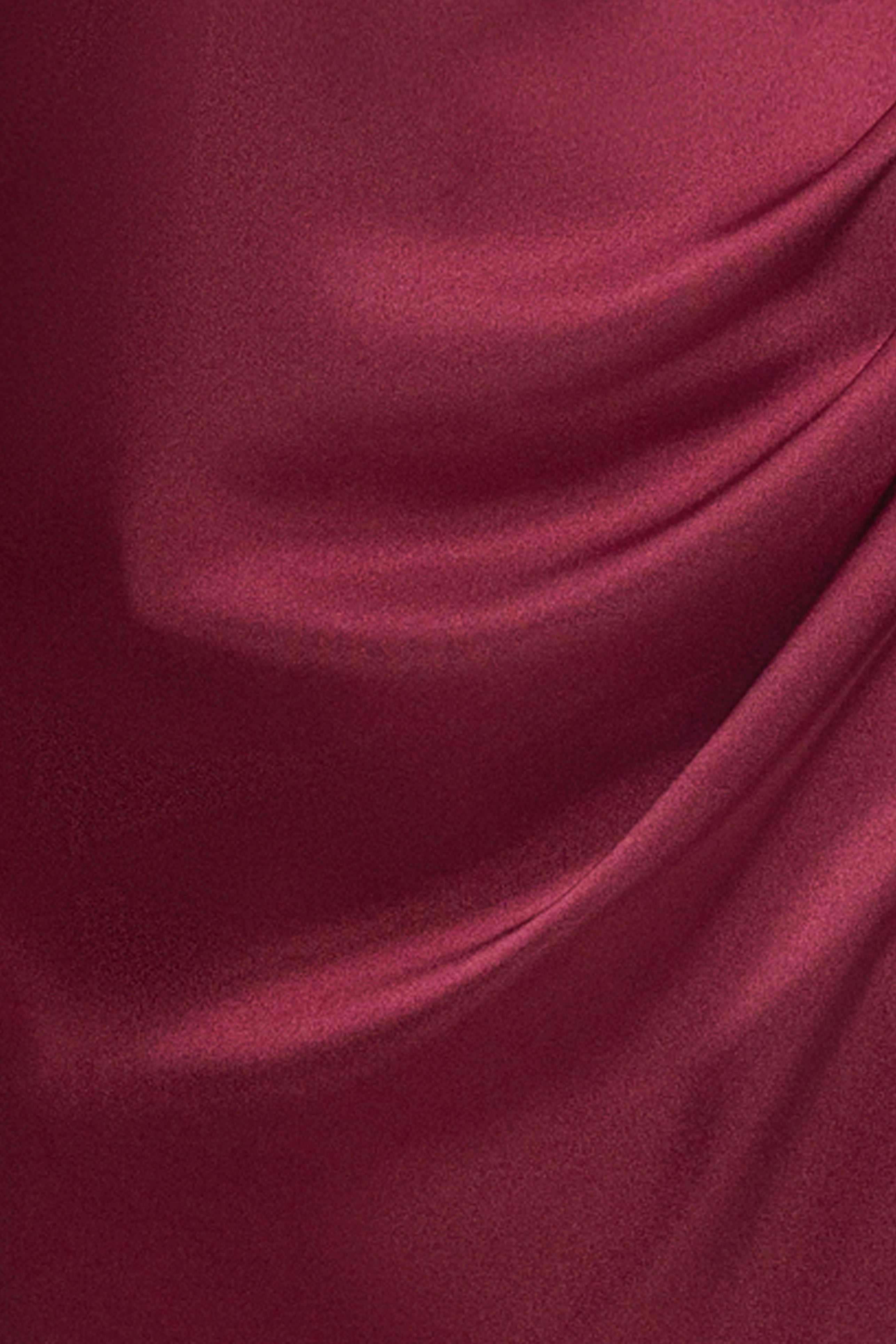 "Cece" Satin Droop Back Floor Length Dress