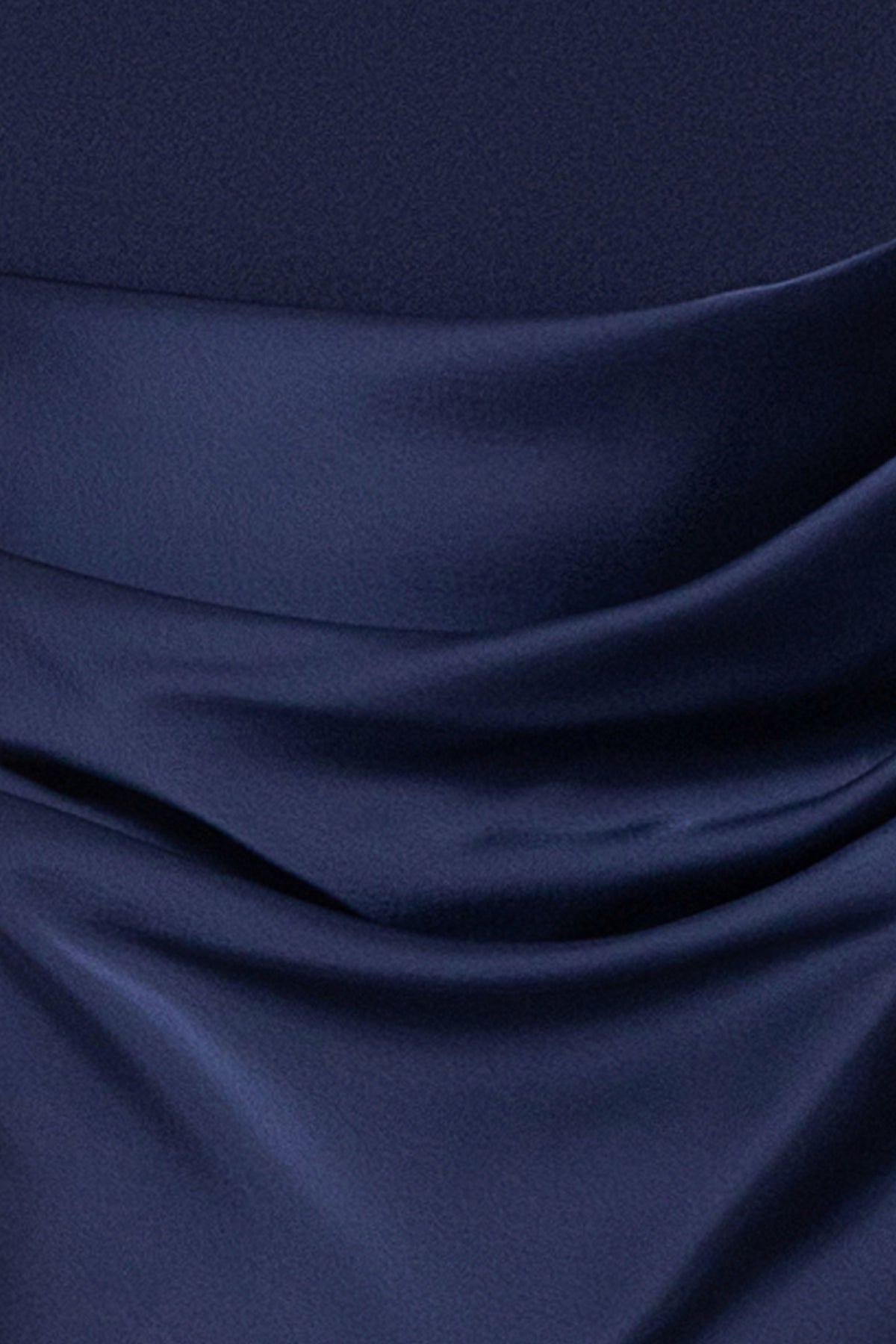 "Jamie" Double Face Satin Mock Neck Dress
