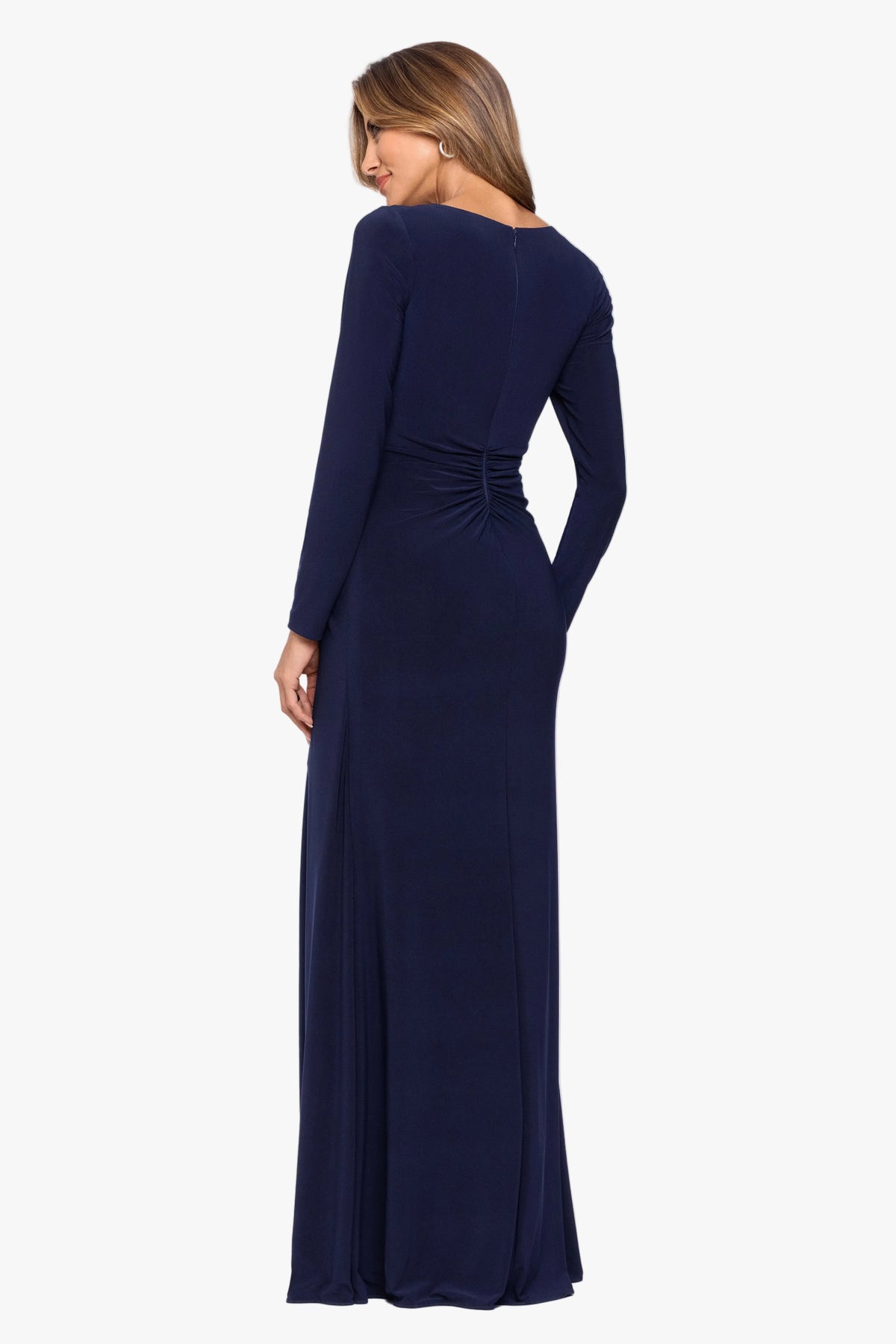 "Nina" Jersey Knit with Crystal Trim Dress