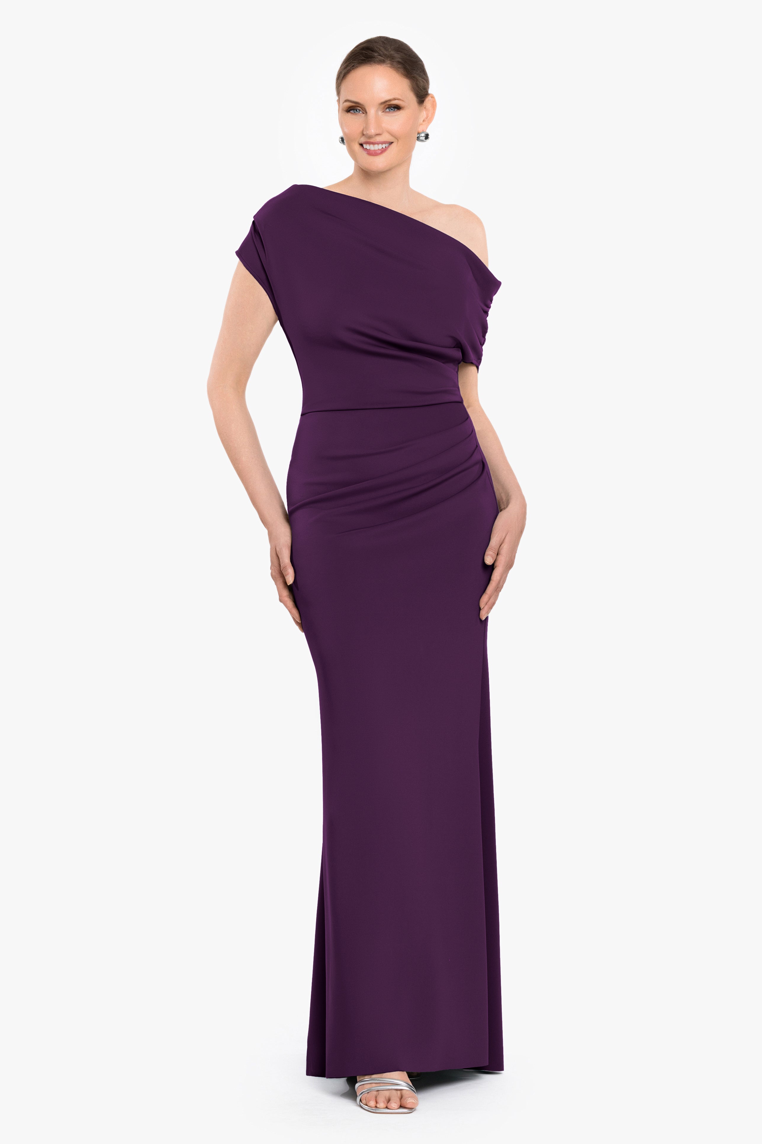 "Lillian" Techno Scuba Ruched Dress