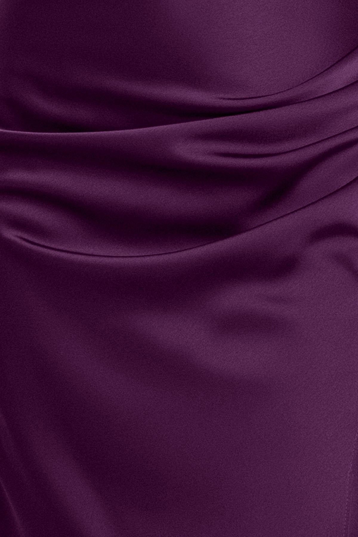 “Hailey” Double Faced Satin Off The Shoulder Ruched Dress