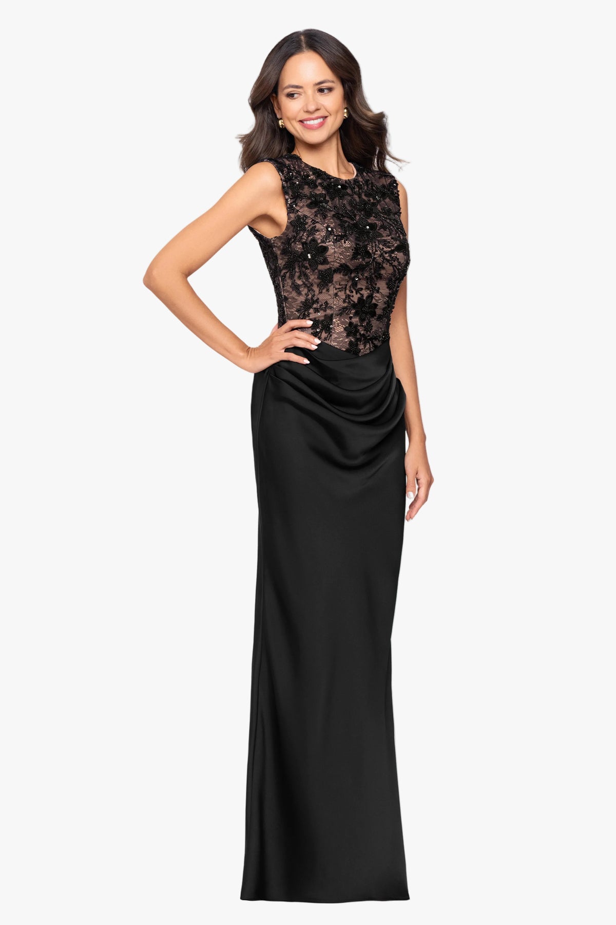 "Gretchen" Sequin Top & Satin Skirt Dress