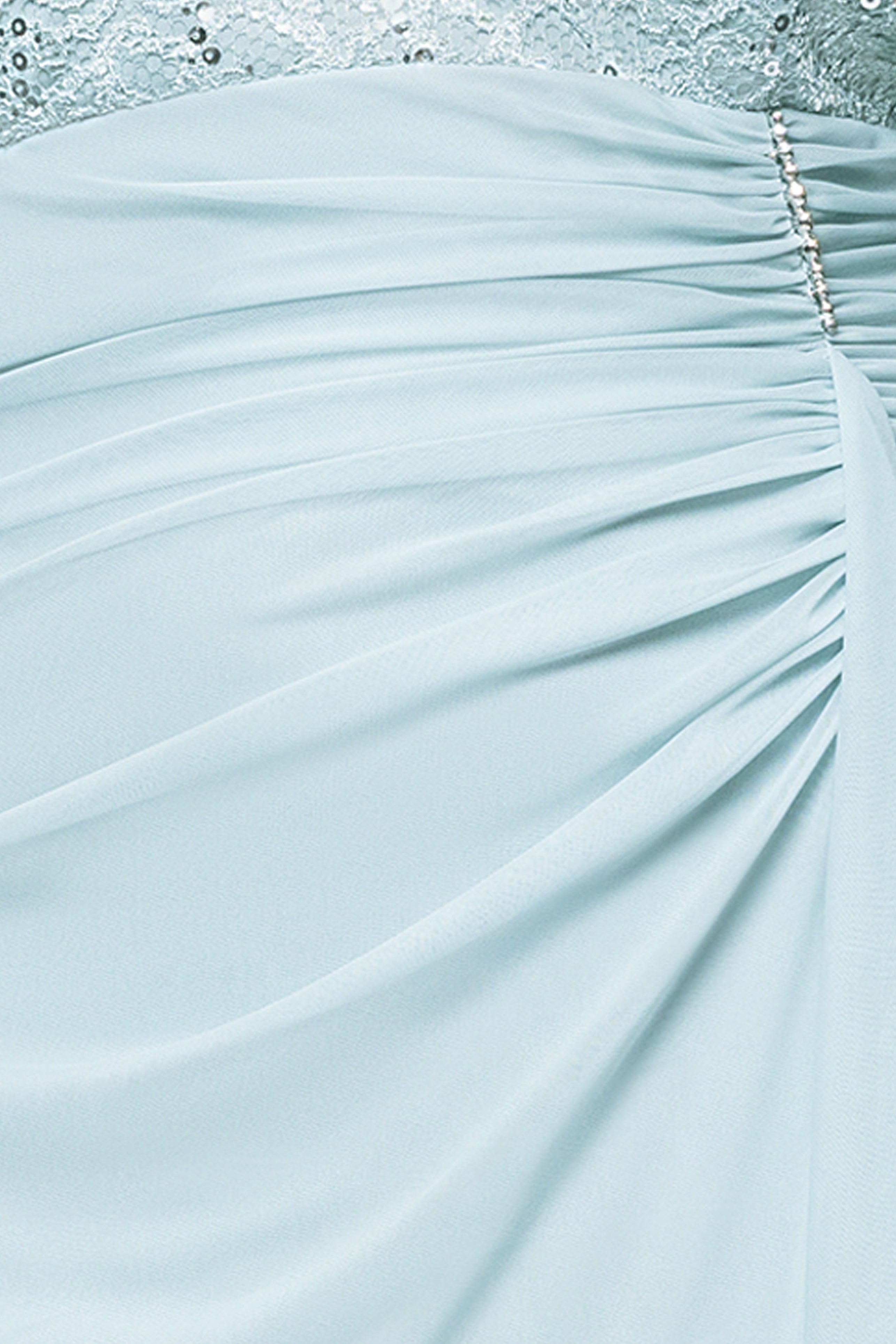 Plus "Parker" Sheer Jersey and Lace Cape Sleeve Floor Length Dress