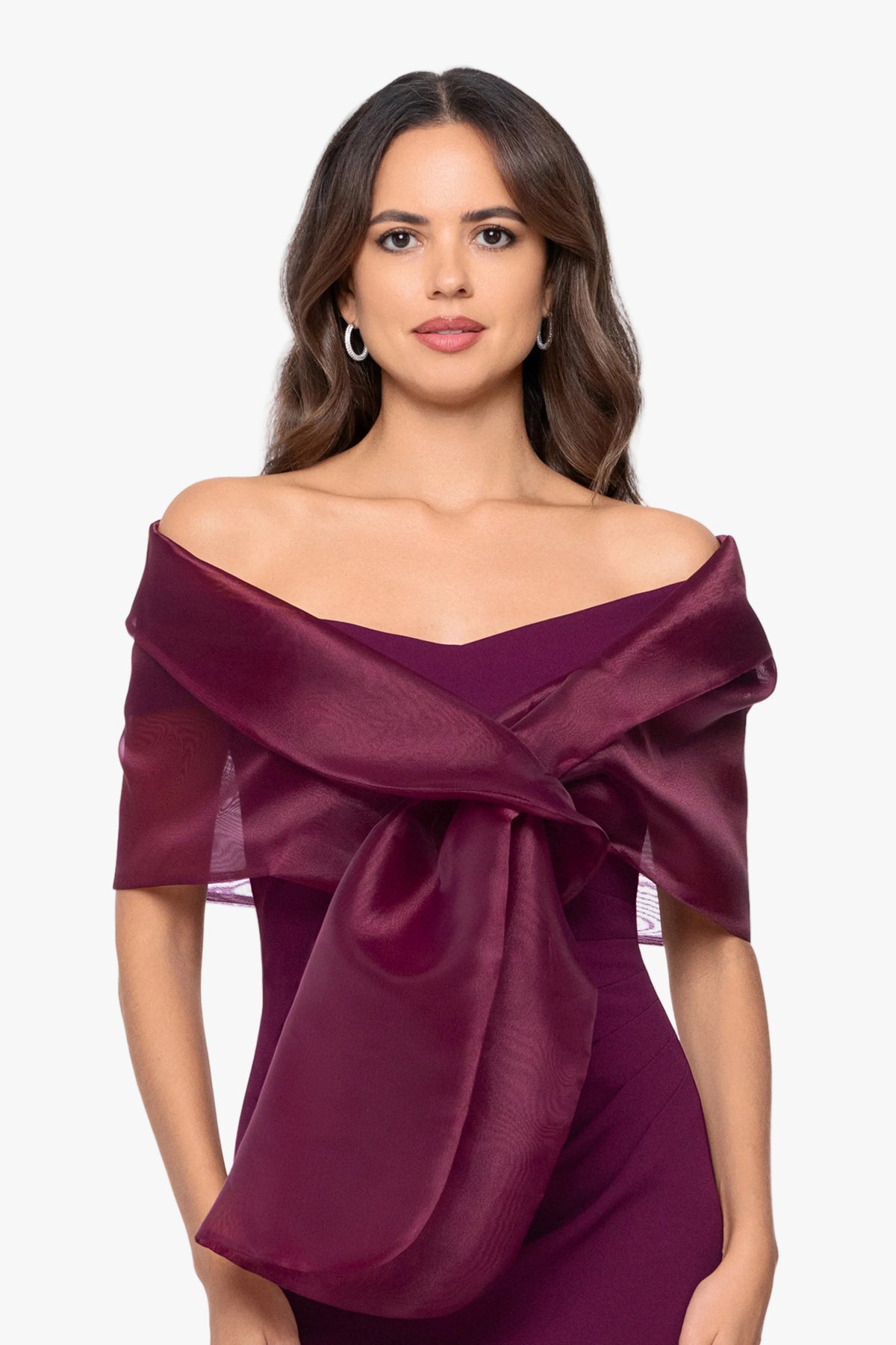 "Joan" Pull Through Organza Shawl Wrap