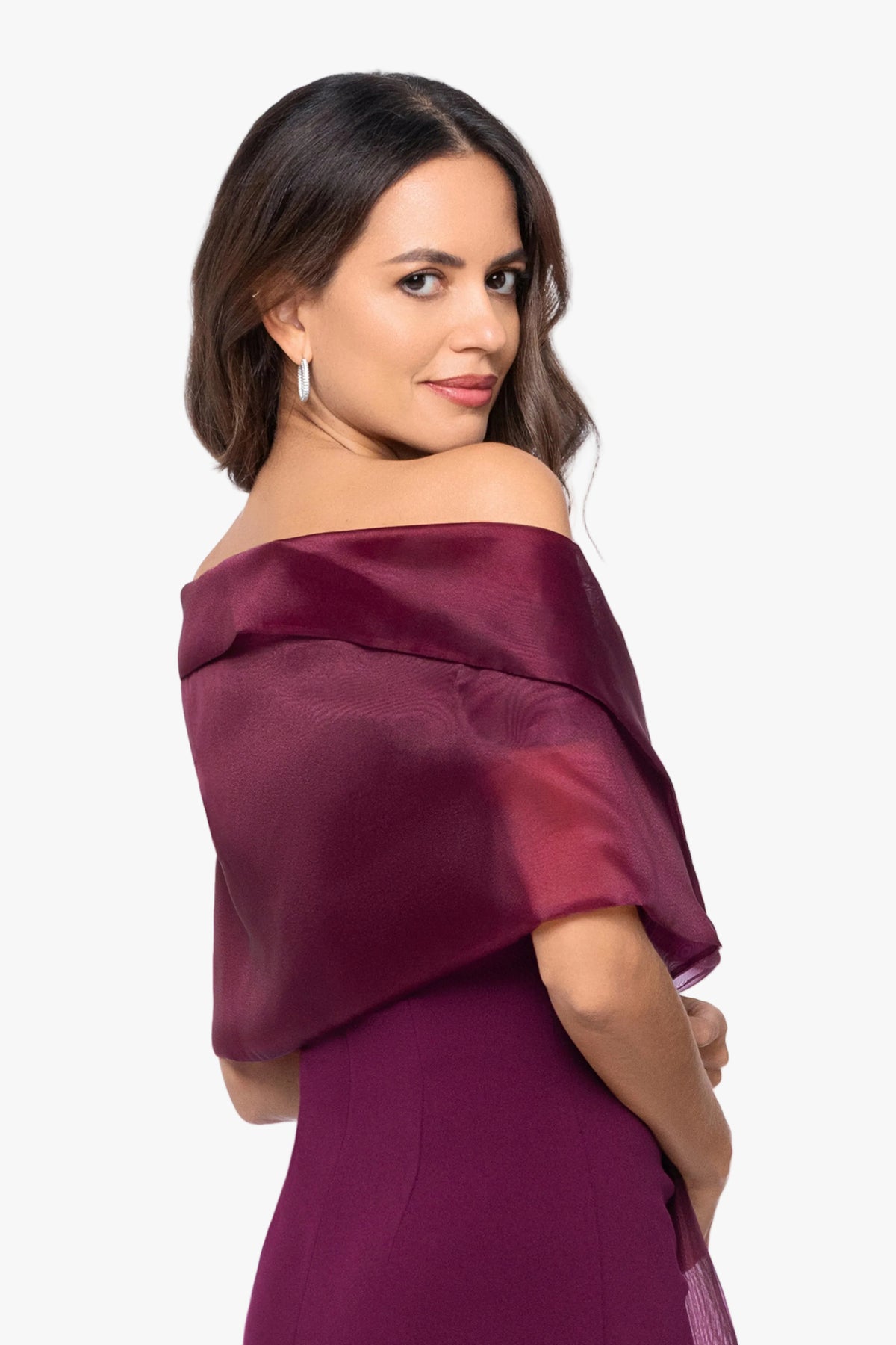 "Joan" Pull Through Organza Shawl Wrap