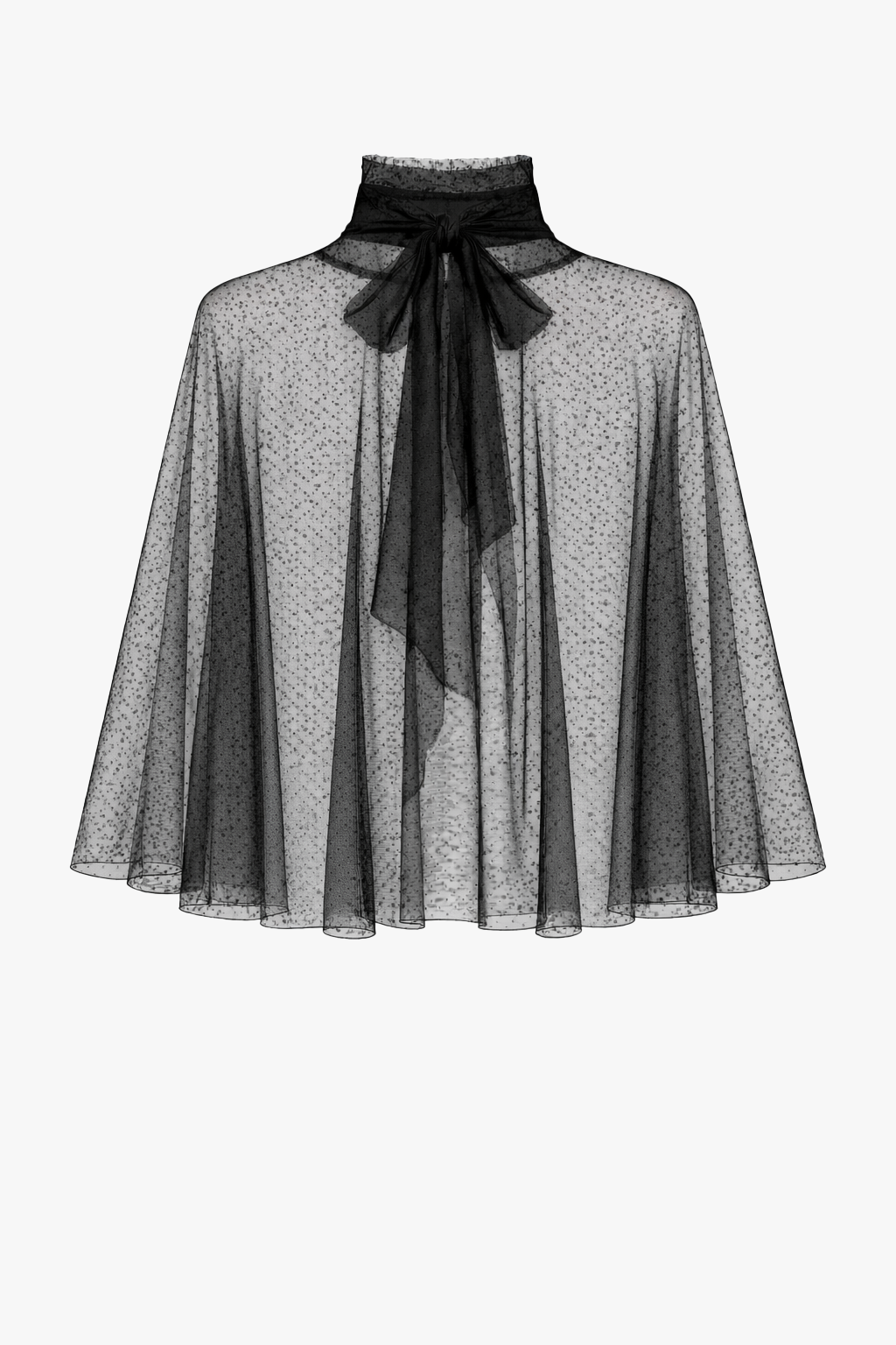 "Sonia" Mesh High Neck Tieback Capelet