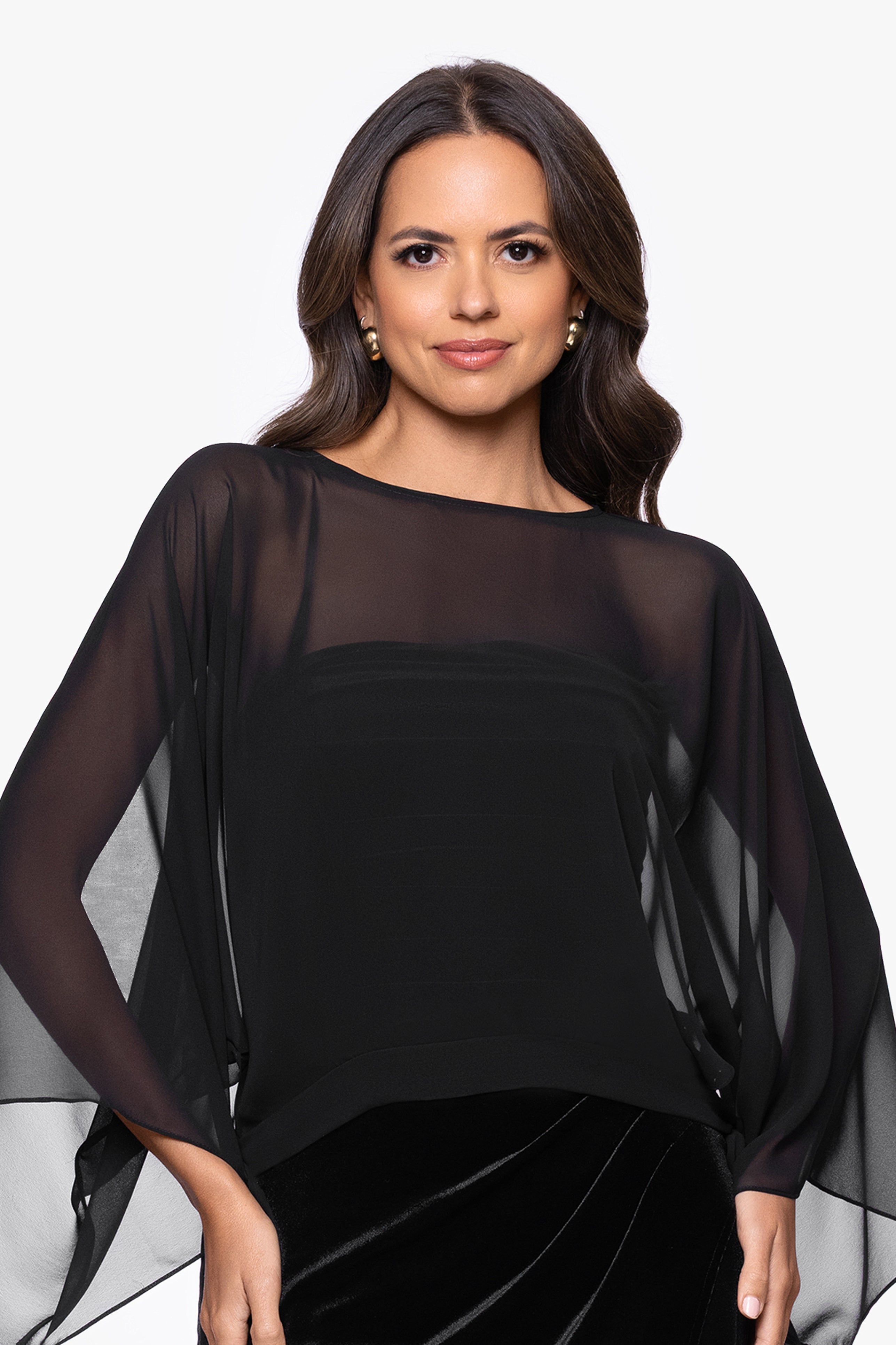 "Demi" Chiffon Pullover Shawl Wrap