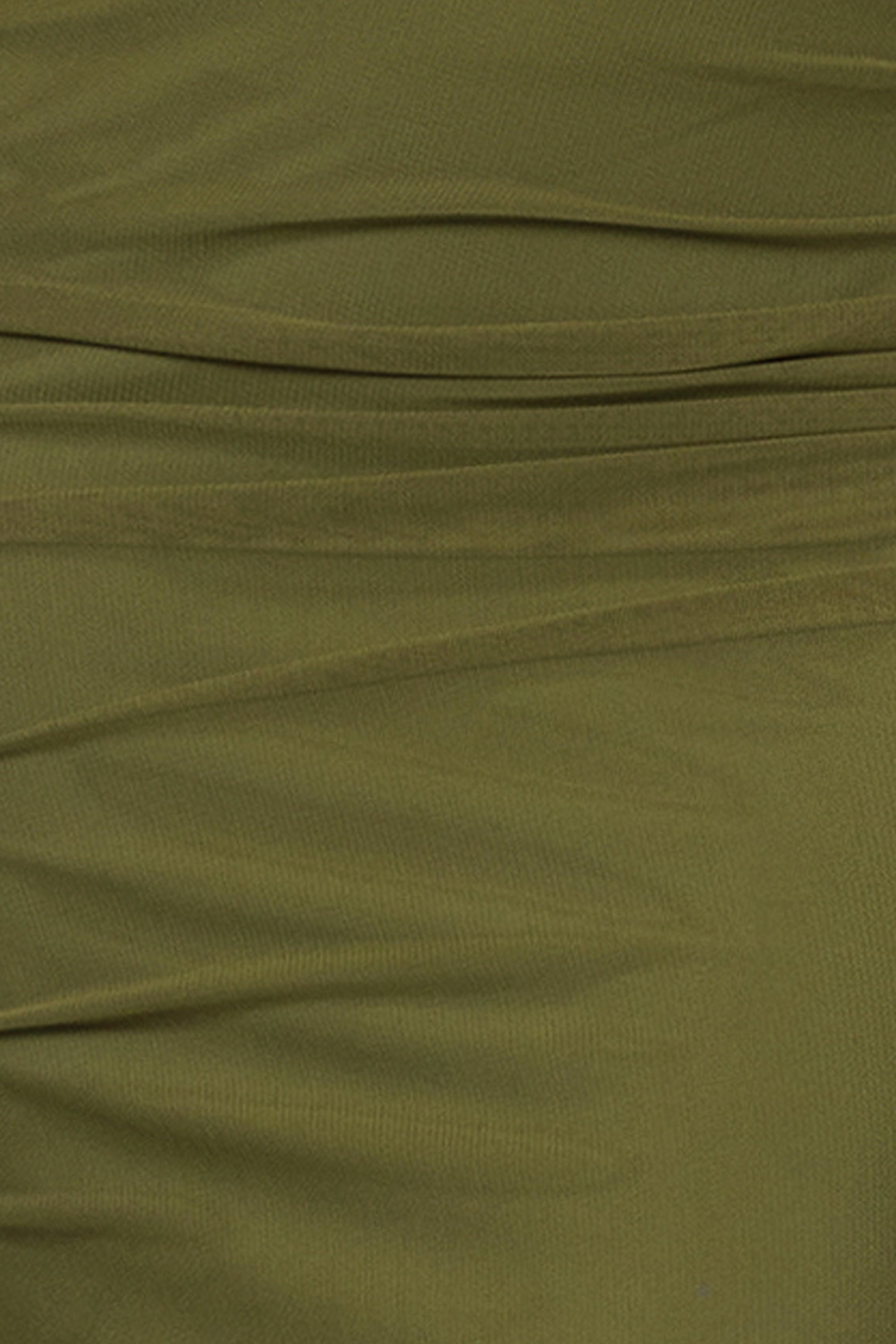 Betsy & Adam "Janice" Mesh Square Neck Floor Length Dress