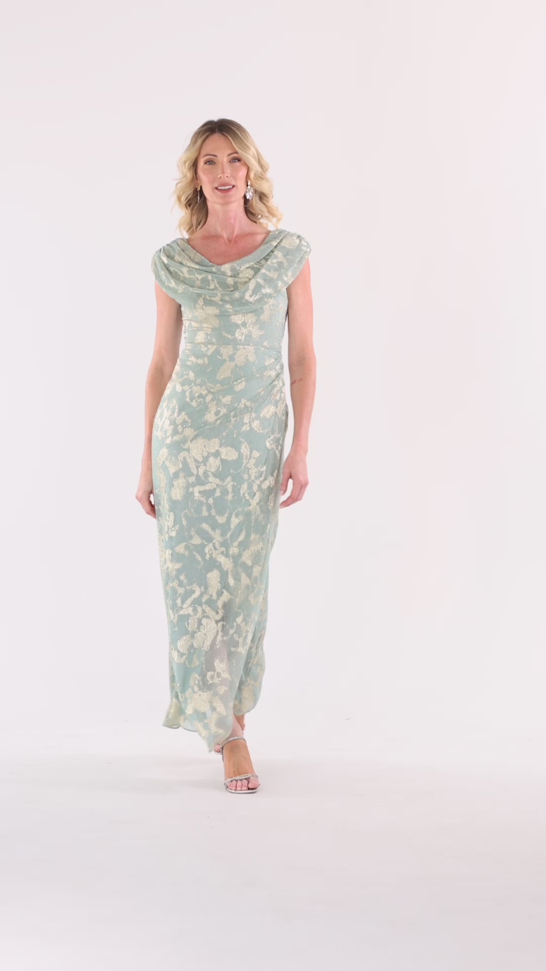 ワンピース Drape neck dress Vivian