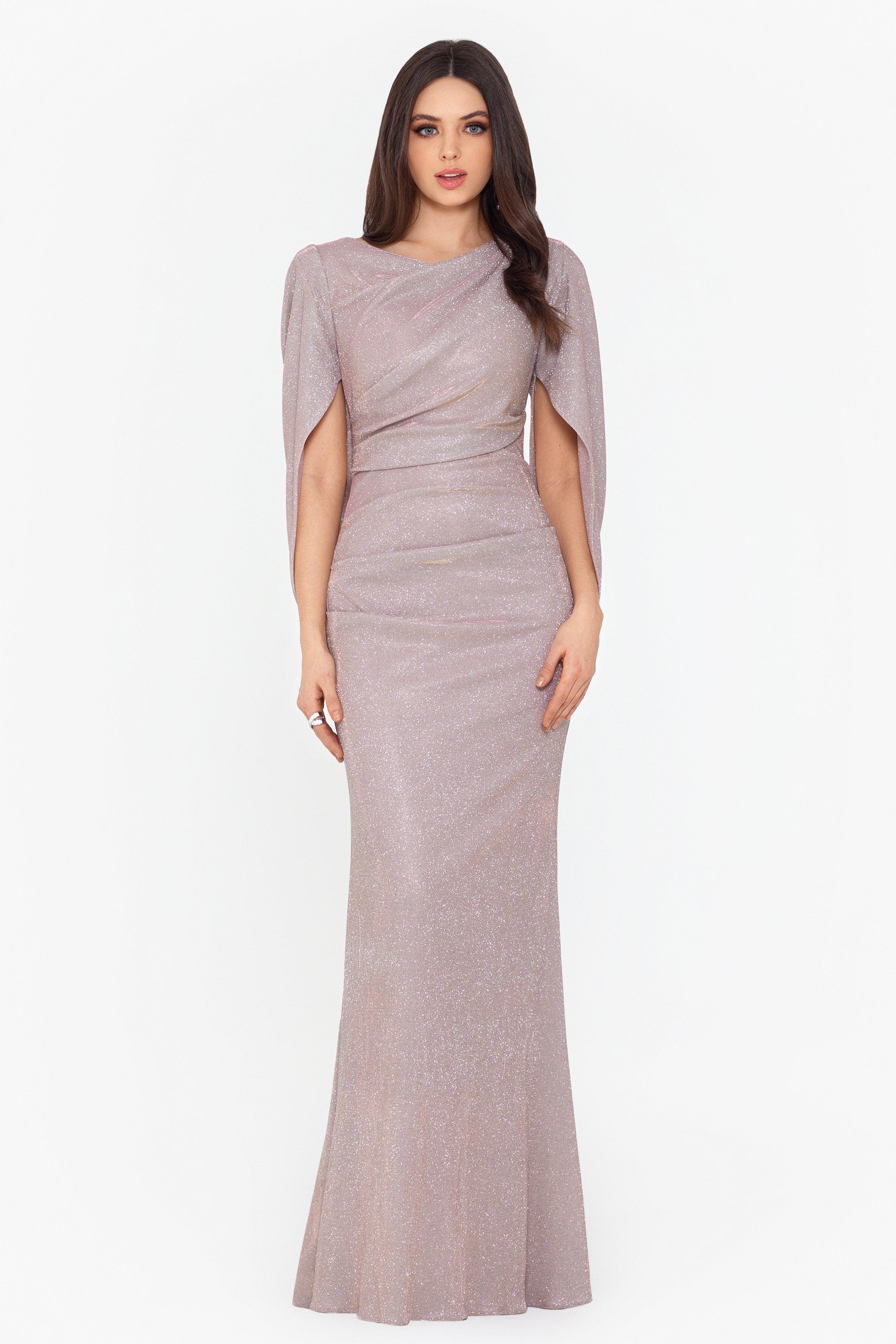 Women Deep V Glitter Galaxy Long Evening Flared Dress Pretty Cocktail Prom  Gown | eBay