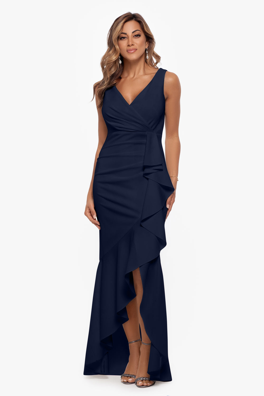 V Neck High Low Petite Formal Dresses Petite 